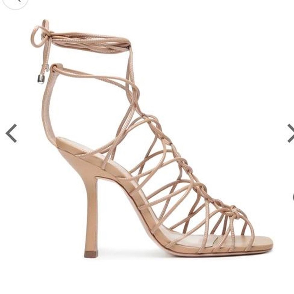 Schutz heyde nude strappy heels